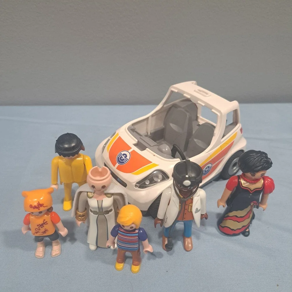 Playmobil‎ Figure Lot with Rescue Van Doctor Royal Family Figures Toy Set Kids